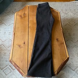 Black wrangler high rise fierce flares